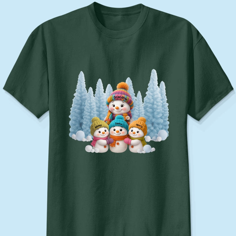 Christmas Blue Vibe Snowman Grandma - Personalized Sweatshirt - Christmas Gift for Grandma