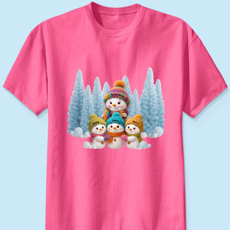 Christmas Blue Vibe Snowman Grandma - Personalized Sweatshirt - Christmas Gift for Grandma