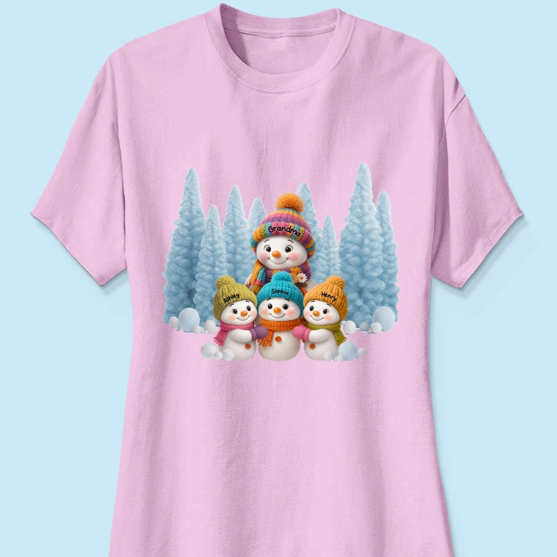 Christmas Blue Vibe Snowman Grandma - Personalized Sweatshirt - Christmas Gift for Grandma