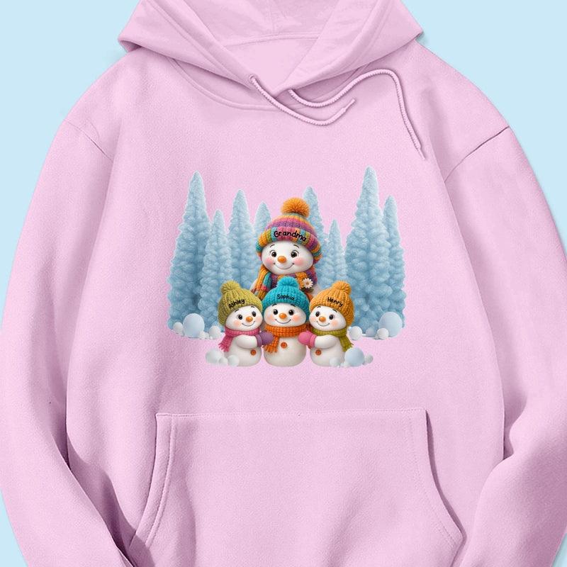 Christmas Blue Vibe Snowman Grandma - Personalized Sweatshirt - Christmas Gift for Grandma