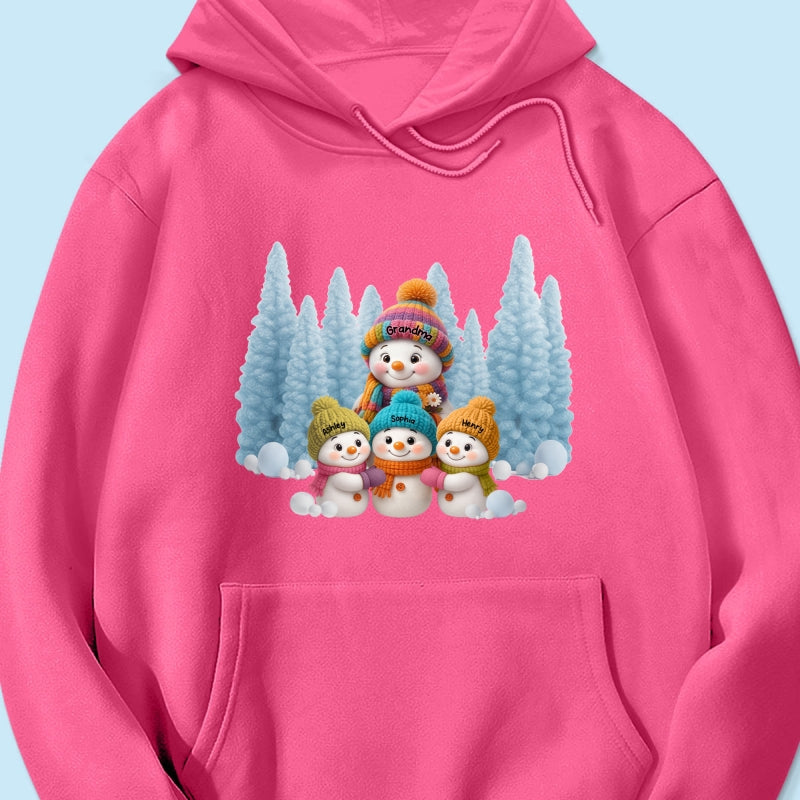 Christmas Blue Vibe Snowman Grandma - Personalized Sweatshirt - Christmas Gift for Grandma