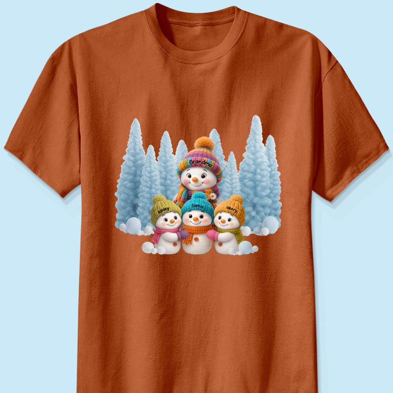Christmas Blue Vibe Snowman Grandma - Personalized Sweatshirt - Christmas Gift for Grandma