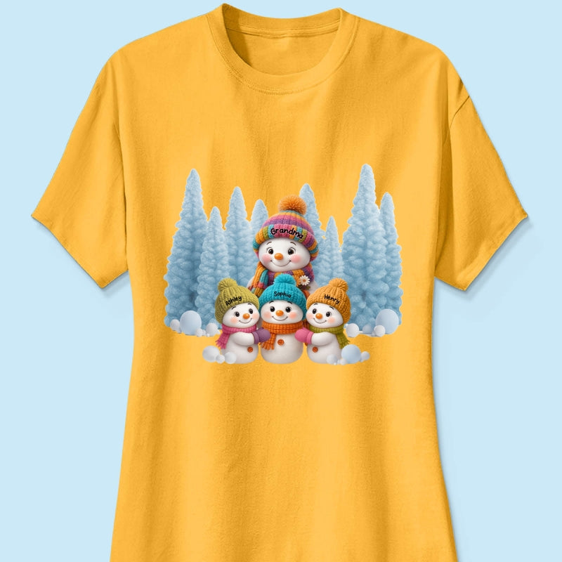 Christmas Blue Vibe Snowman Grandma - Personalized Sweatshirt - Christmas Gift for Grandma