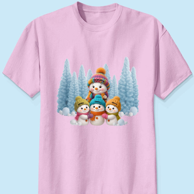 Christmas Blue Vibe Snowman Grandma - Personalized Sweatshirt - Christmas Gift for Grandma