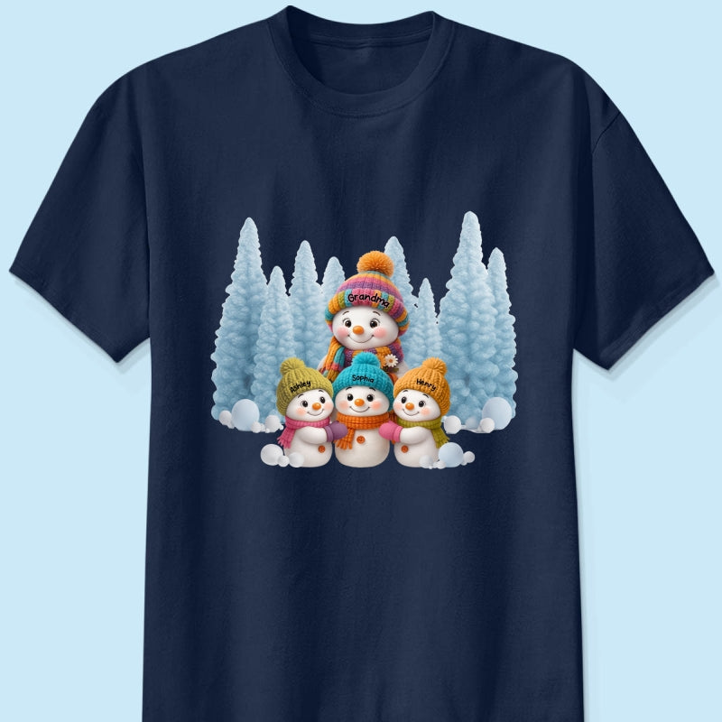 Christmas Blue Vibe Snowman Grandma - Personalized Sweatshirt - Christmas Gift for Grandma