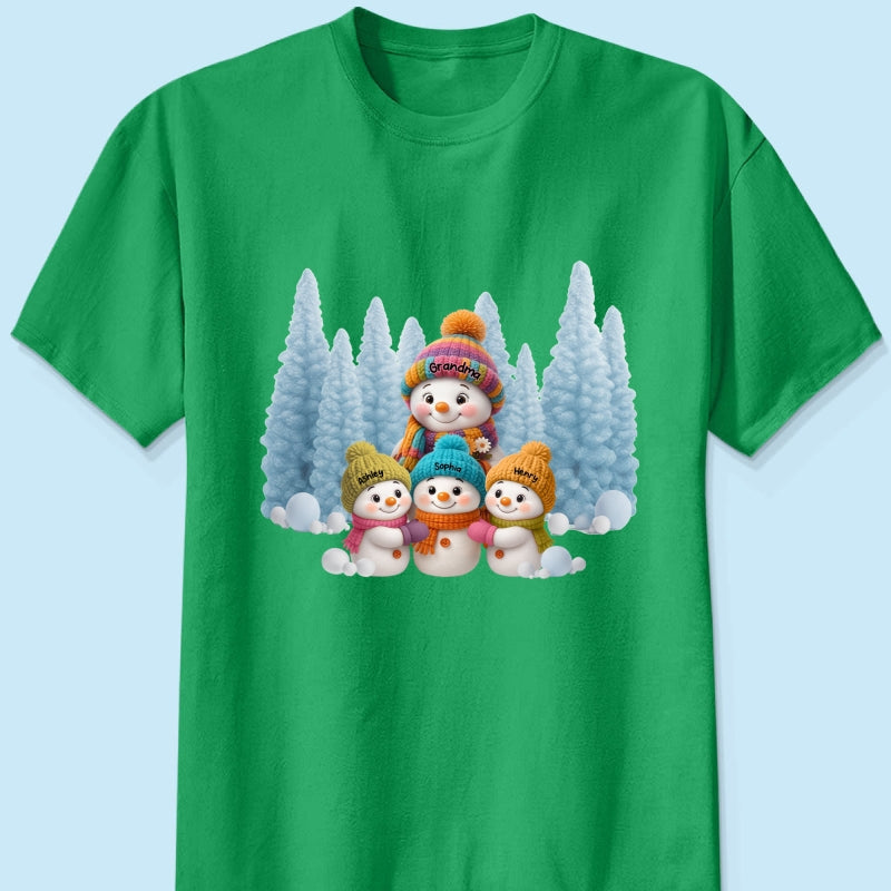 Christmas Blue Vibe Snowman Grandma - Personalized Sweatshirt - Christmas Gift for Grandma
