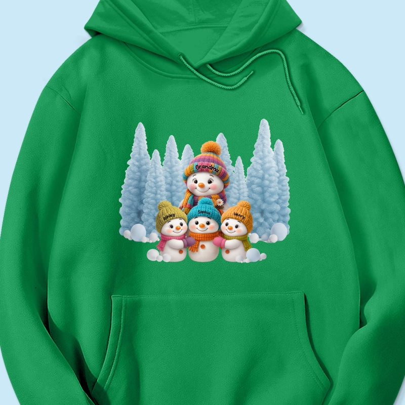 Christmas Blue Vibe Snowman Grandma - Personalized Sweatshirt - Christmas Gift for Grandma