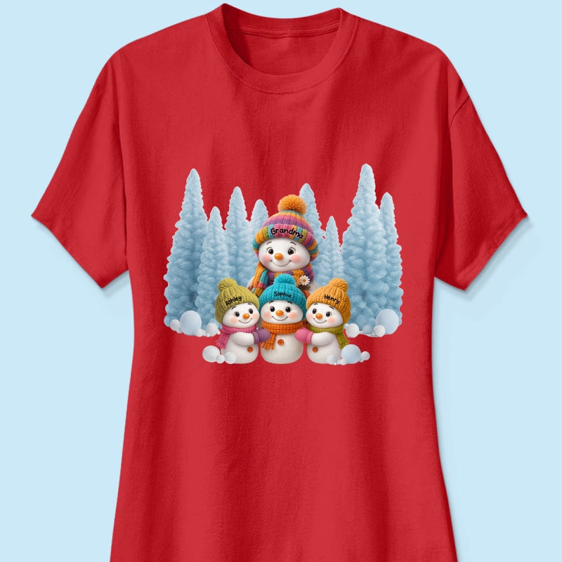 Christmas Blue Vibe Snowman Grandma - Personalized Sweatshirt - Christmas Gift for Grandma