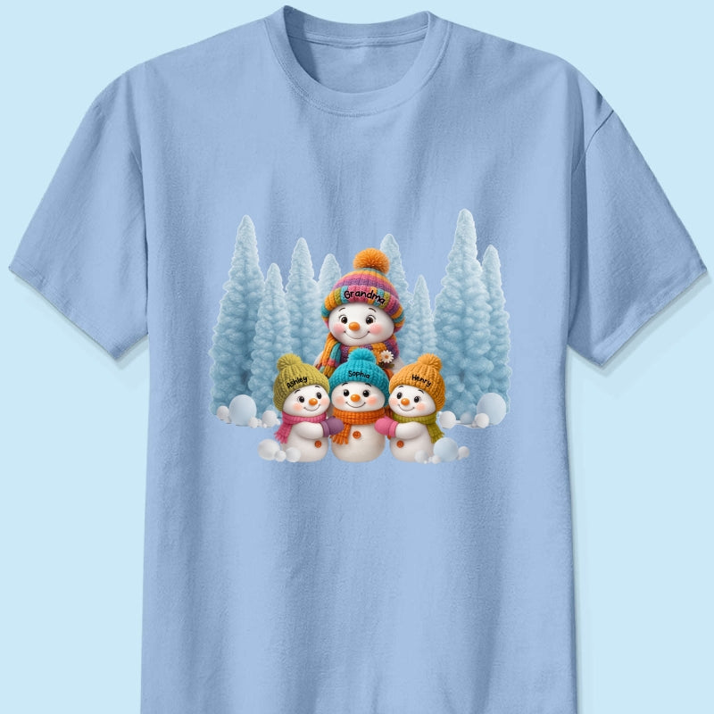Christmas Blue Vibe Snowman Grandma - Personalized Sweatshirt - Christmas Gift for Grandma
