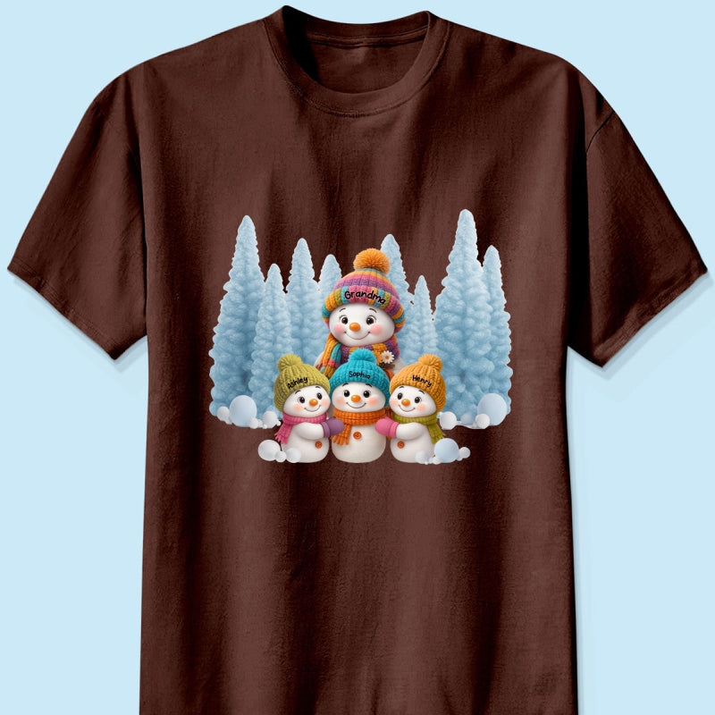 Christmas Blue Vibe Snowman Grandma - Personalized Sweatshirt - Christmas Gift for Grandma