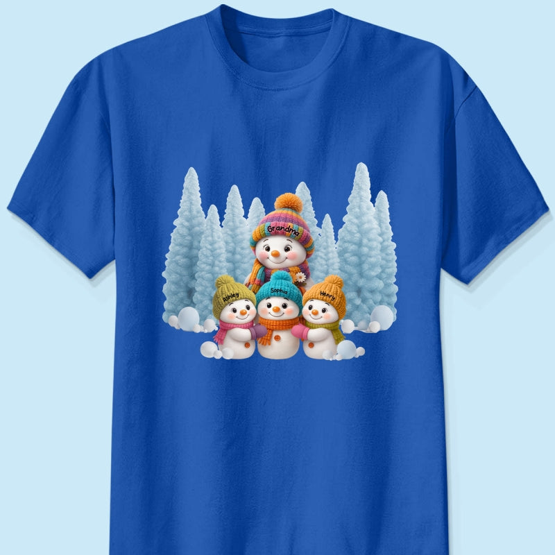 Christmas Blue Vibe Snowman Grandma - Personalized Sweatshirt - Christmas Gift for Grandma