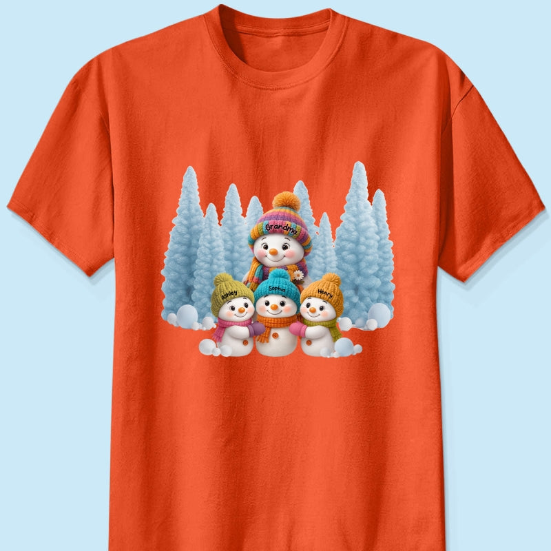 Christmas Blue Vibe Snowman Grandma - Personalized Sweatshirt - Christmas Gift for Grandma