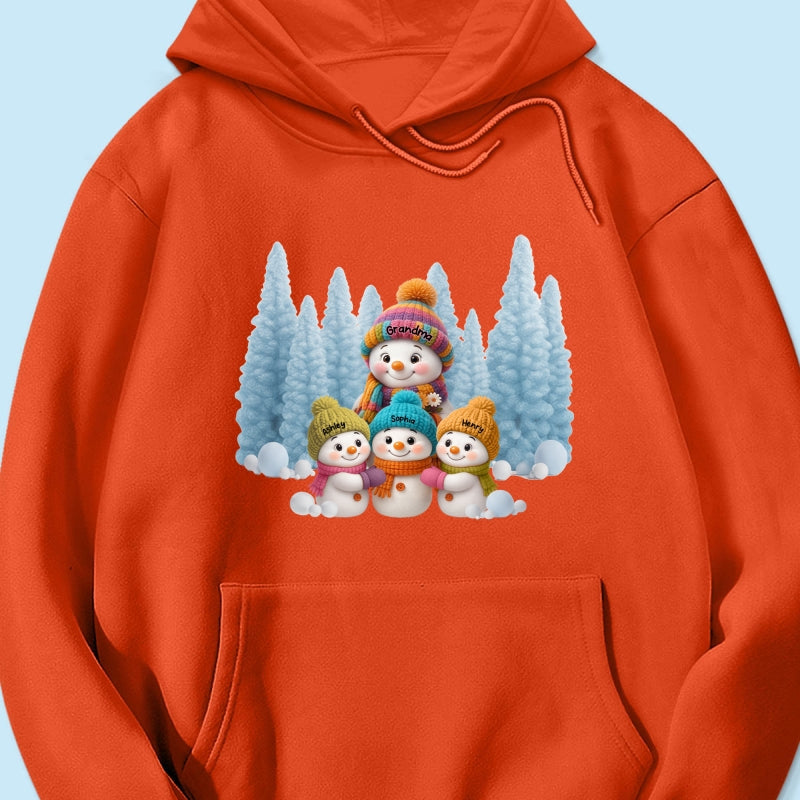Christmas Blue Vibe Snowman Grandma - Personalized Sweatshirt - Christmas Gift for Grandma