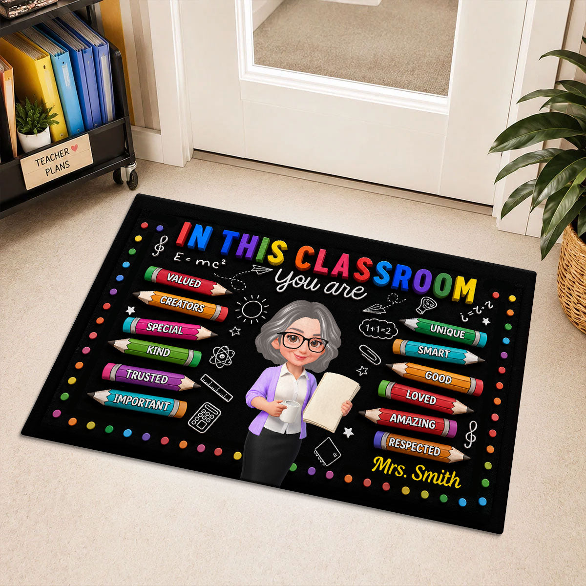 In This Class You're Better - Personalized Doormat - Back To School Gift For Teacher, Classroom Decors