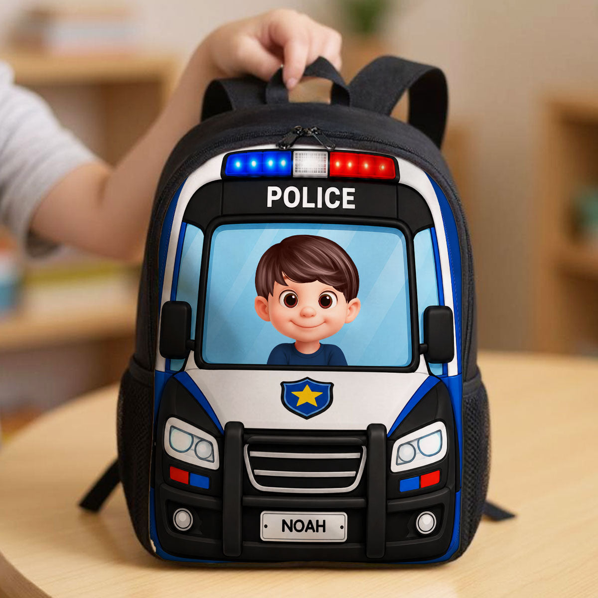 School Bus, Tractor for Boys Girls - Personalized Backpack - Back to School Backpack for Kids