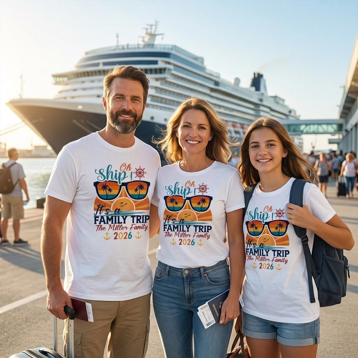 Oh Ship It's A Family Trip - Personalized Shirt - Family Cruise Ship Family Trip Matching