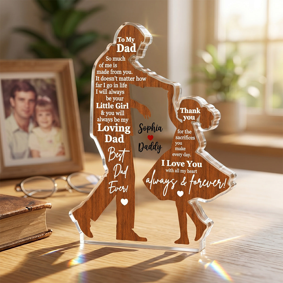 I Will Always Be Your Little Girl Father & Daughter Dancing - Personalized Acrylic Block Plaque - Sentimental  Gift For Dad From Daughter