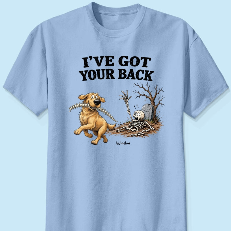 Quirky Dog I've Got Your Back Dog Stealing Backbone From Your Dog Photo - Personalized Shirt - Funny Halloween Drinkware For Dog Lovers