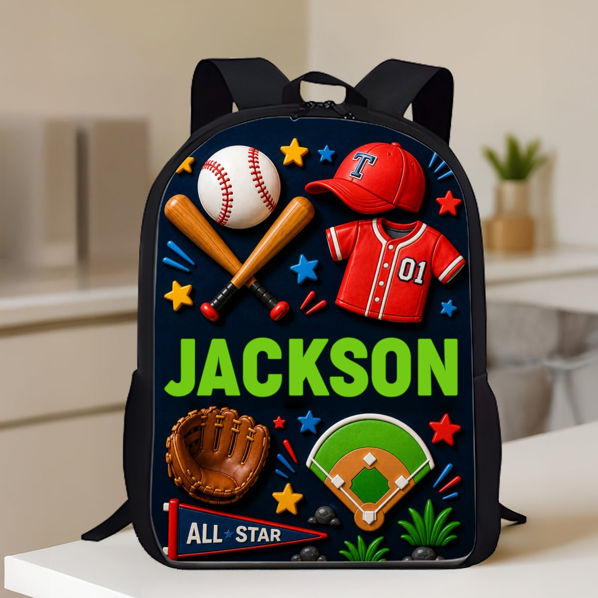 Magical Sports Soccer Baseball For Kids - Personalized Backpack - Back to School Gift for Kids, Boys, Girls