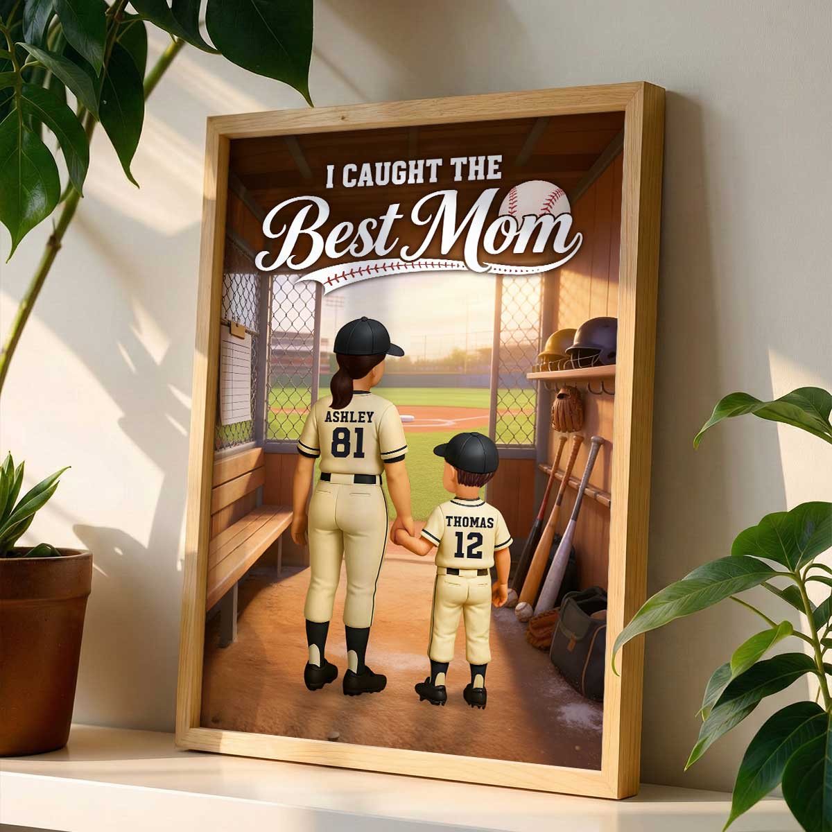 We Caught The Best Mom Baseball Dugout - Personalized Poster - Mother's Day Gift For Baseball Mom