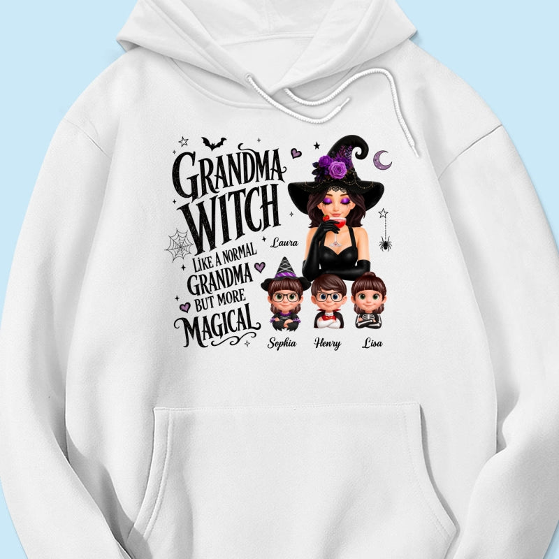 Grandma Witch More Magical - Personalized Shirt - Trendy Halloween Tee for Grandma