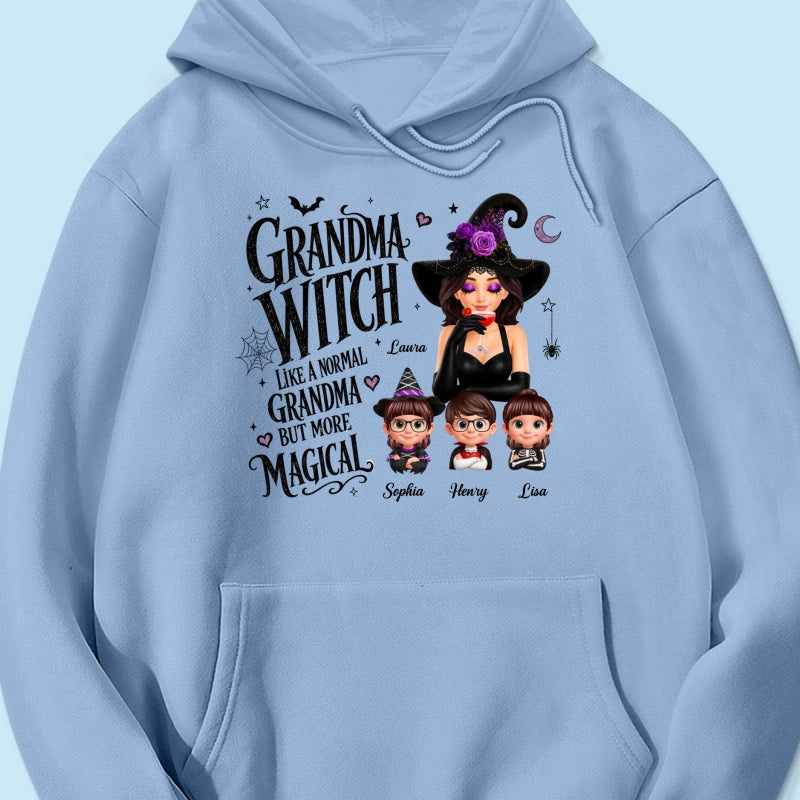 Grandma Witch More Magical - Personalized Shirt - Trendy Halloween Tee for Grandma