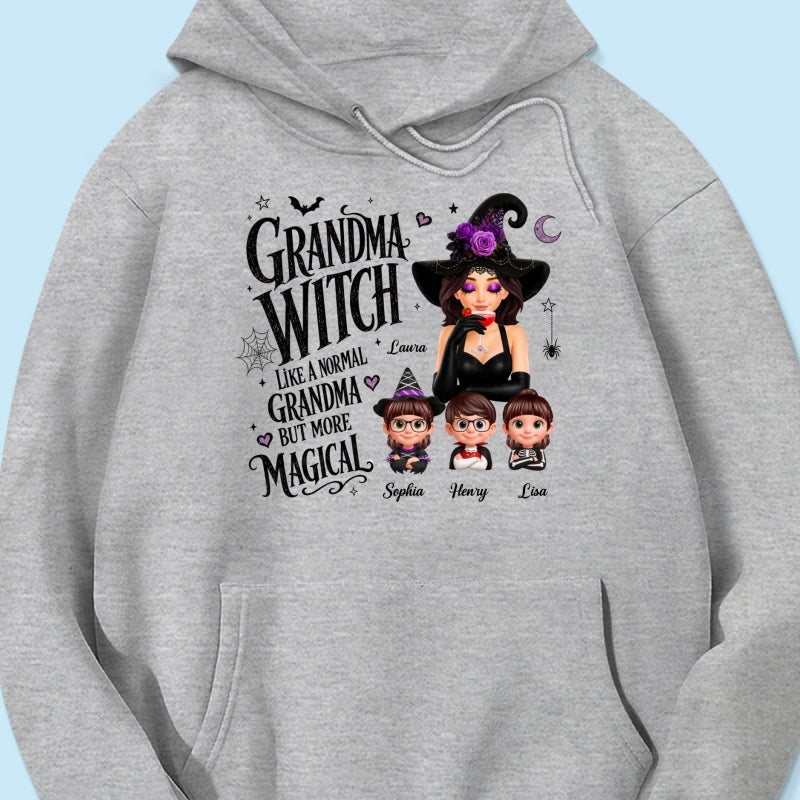 Grandma Witch More Magical - Personalized Shirt - Trendy Halloween Tee for Grandma