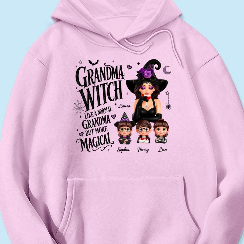 Grandma Witch More Magical - Personalized Shirt - Trendy Halloween Tee for Grandma