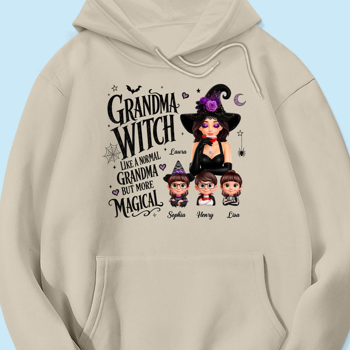 Grandma Witch More Magical - Personalized Shirt - Trendy Halloween Tee for Grandma