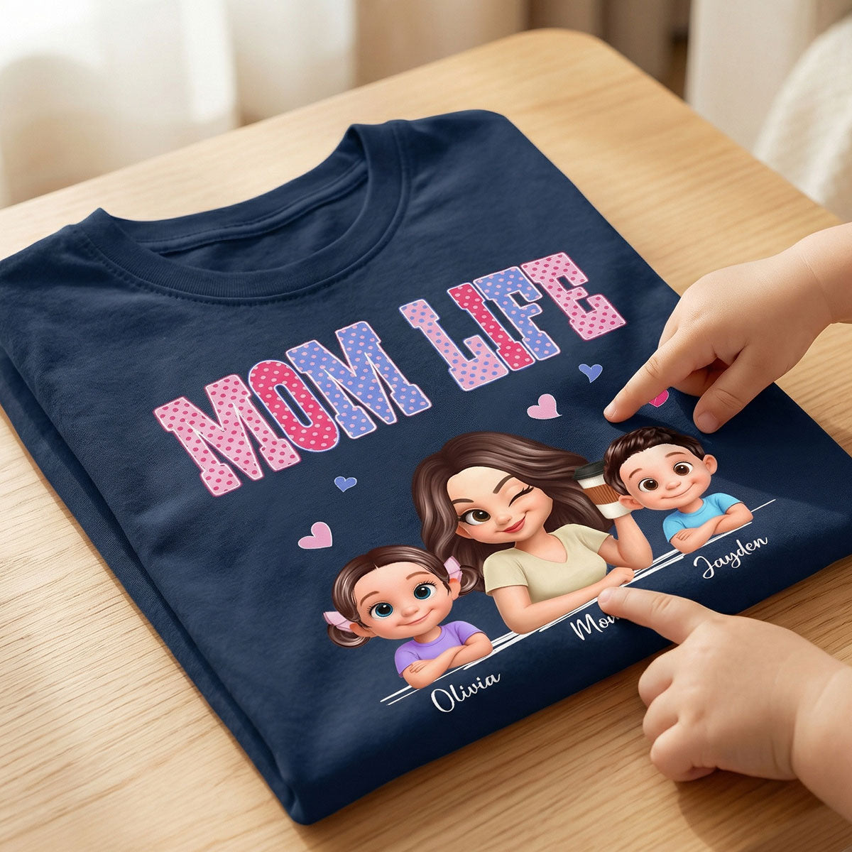 Trending 2026 Polka Dot Pattern Spring Summer Vibe Mom Life - Personalized Shirt - Gift For Mom