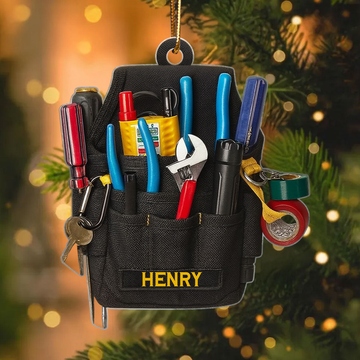 Tools of a True Craftsman – Personalized Acrylic Ornament – Perfect Gift for Skilled Electrician, Lineman