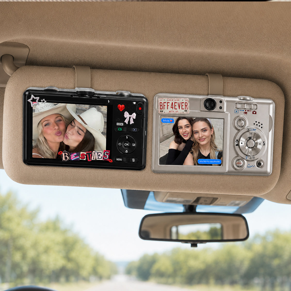 You Are My Soulmate Besties - Personalized Acrylic Car Visor - Meaningful Gift For Best Friends