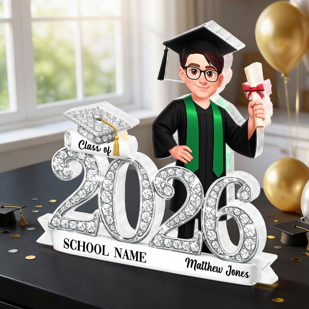 Class of 2026 Graduation Gift - Personalized Acrylic Block Plaque - Sentimental Gift for Seniors, Daughter, Son, Grandkids