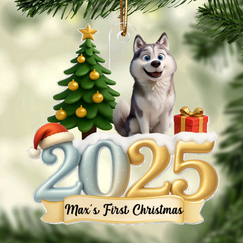 First Christmas In Our Forever Family - Personalized Acrylic Ornament - Unique Christmas Gift For Dog Lovers