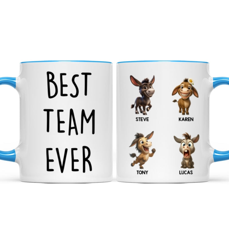 Best Team Ever Coworkers - Personalized Mug - Funny Christmas Gift for Work Besties, Employees