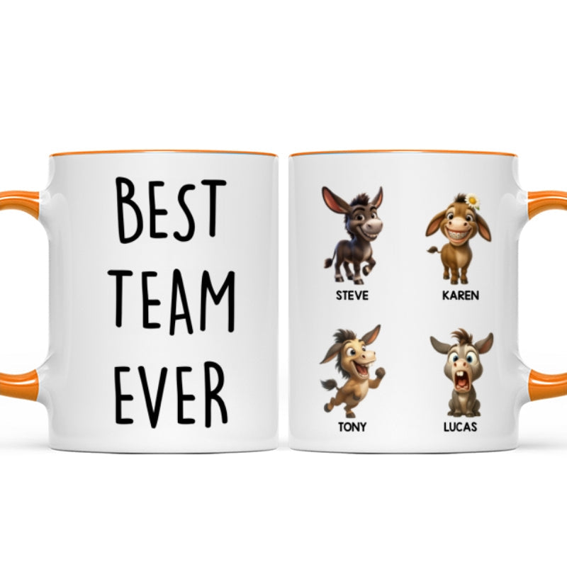 Best Team Ever Coworkers - Personalized Mug - Funny Christmas Gift for Work Besties, Employees