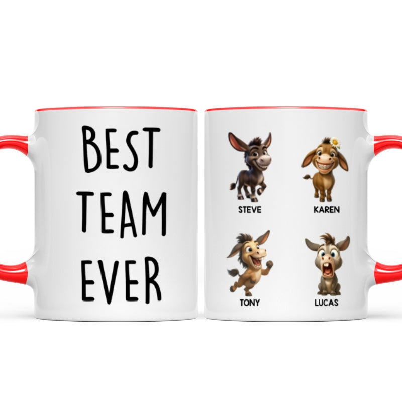 Best Team Ever Coworkers - Personalized Mug - Funny Christmas Gift for Work Besties, Employees