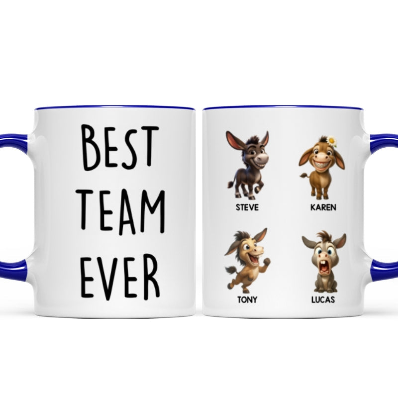 Best Team Ever Coworkers - Personalized Mug - Funny Christmas Gift for Work Besties, Employees