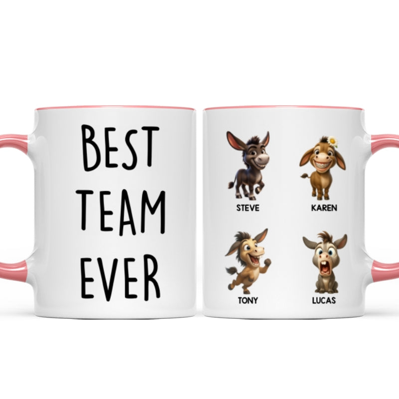 Best Team Ever Coworkers - Personalized Mug - Funny Christmas Gift for Work Besties, Employees
