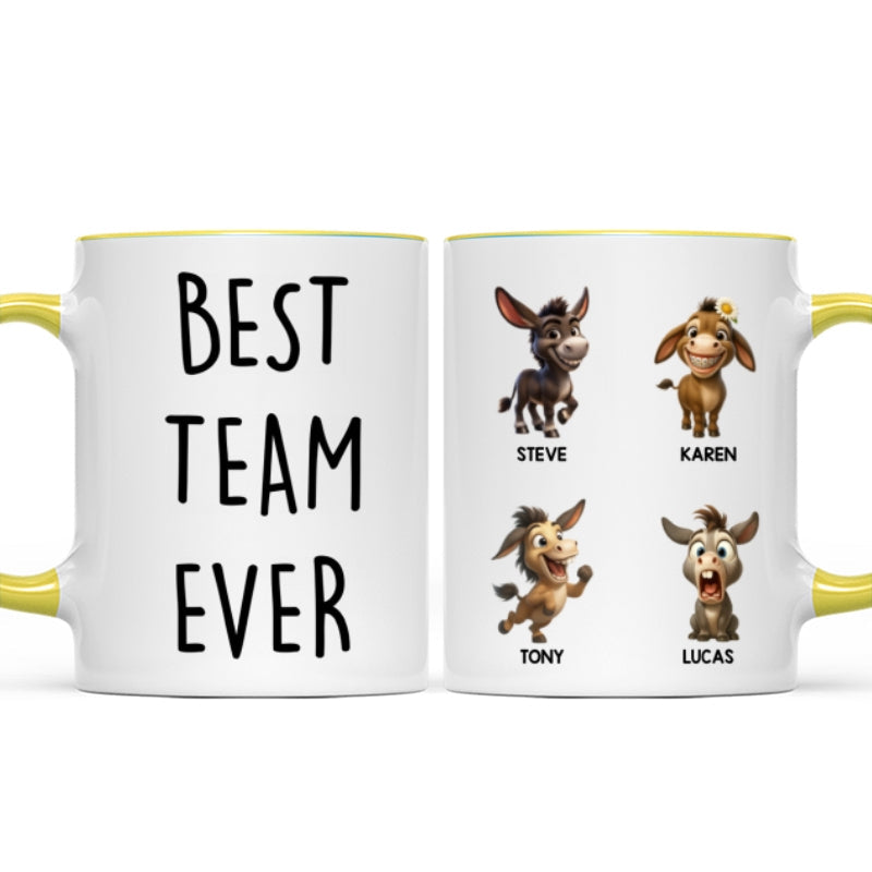 Best Team Ever Coworkers - Personalized Mug - Funny Christmas Gift for Work Besties, Employees