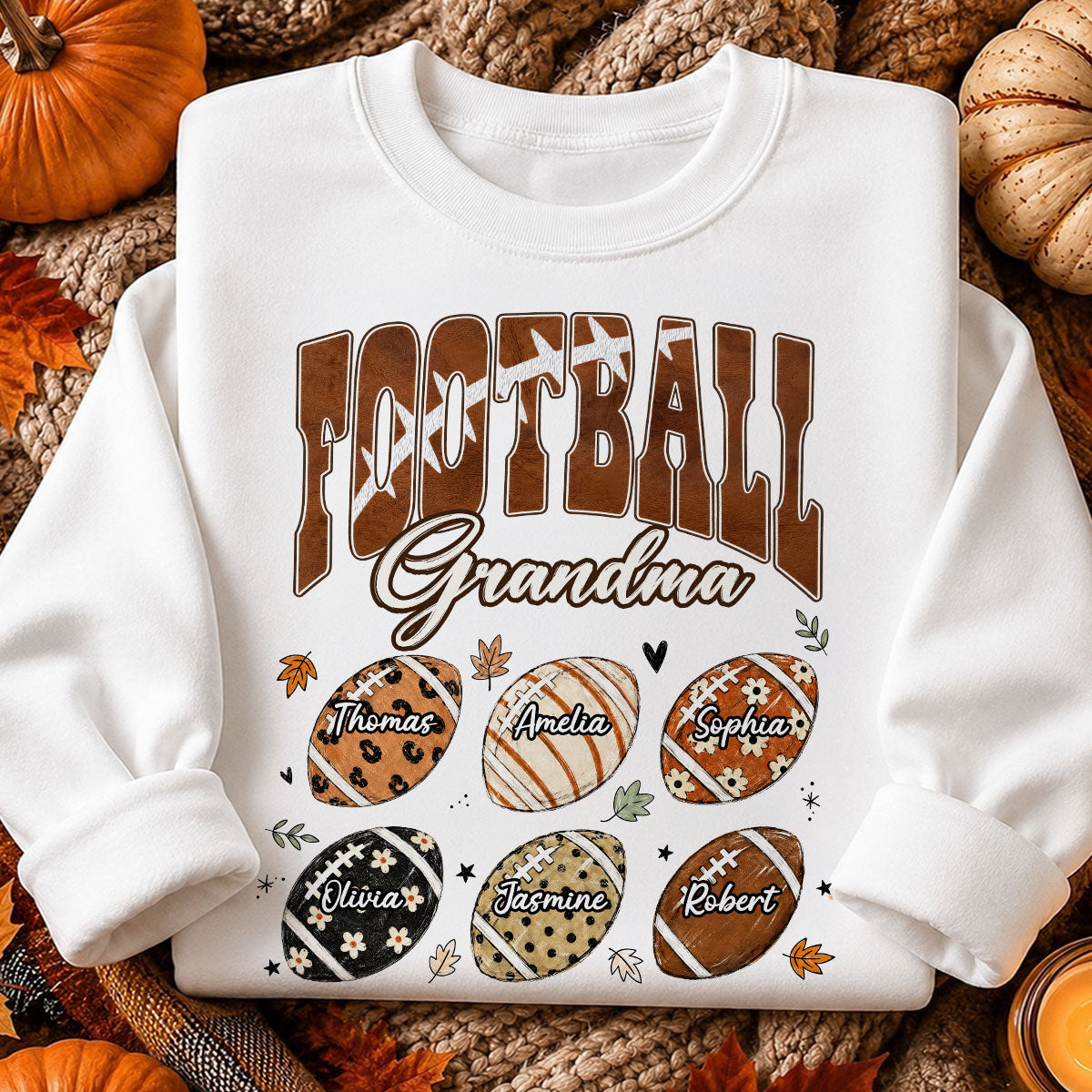 Trending Football Grandma Fall Season - Personalized Shirt - Gift For Grandmas, Moms