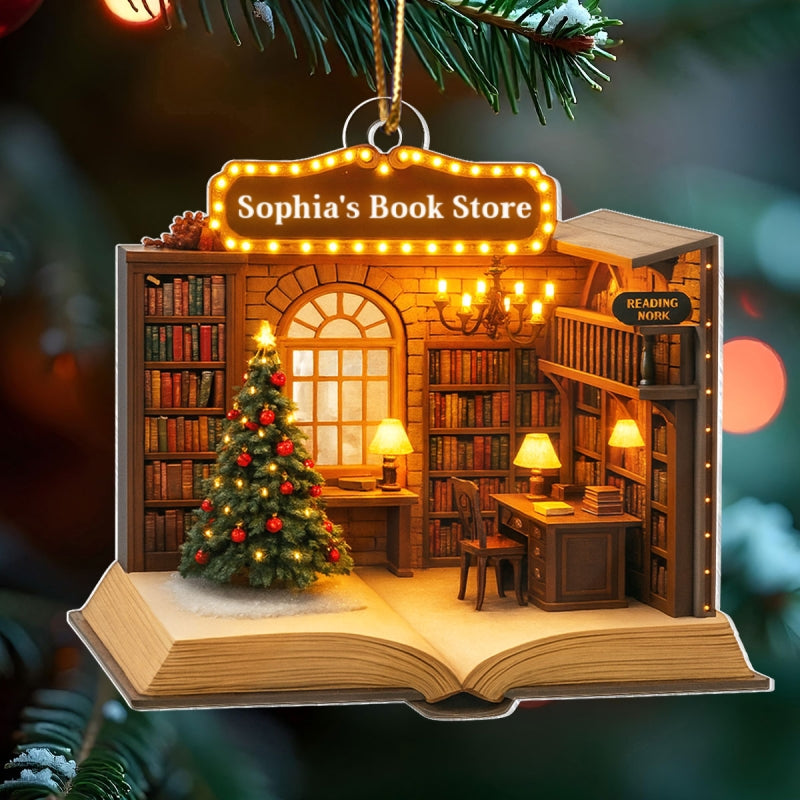 Where Stories Feel Like Home – Personalized Acrylic Ornament – Thoughtful Gift for Readers & Writers, Teachers