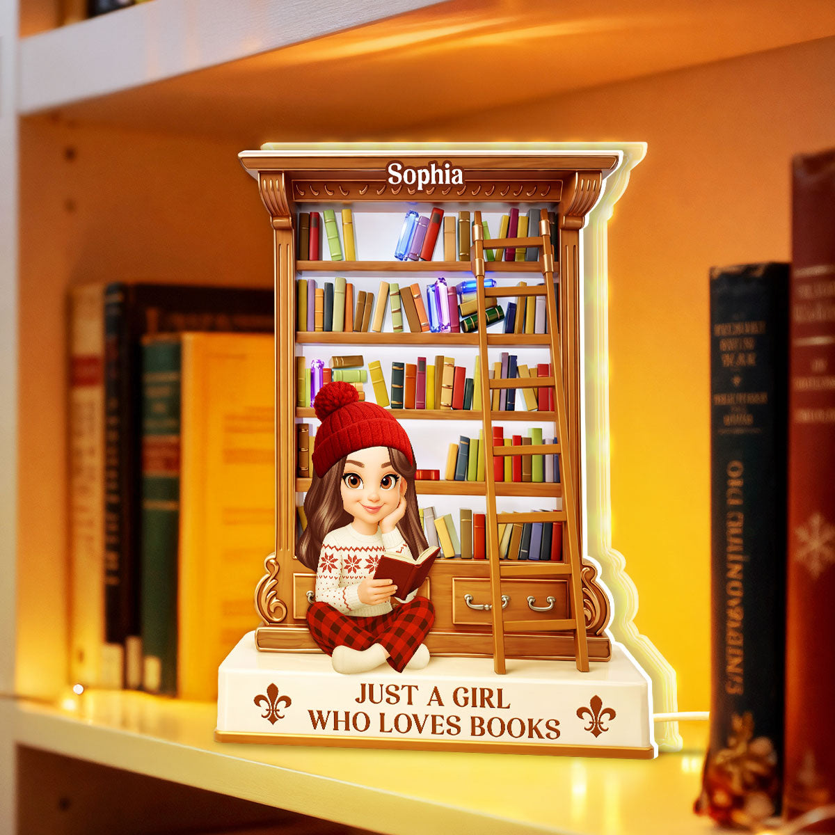 I Want Adventure In The Great Wide Somewhere - Personalized Light Box - Gift for Book Lovers