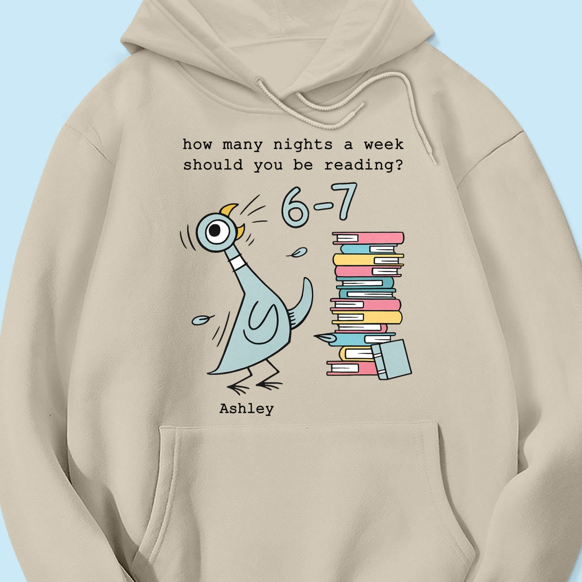 How Many Nights A Week Should You Be Reading 6-7 - Personalized Shirt - Pigeon Elephant Piggie Children's Books Sweatshirt, Teacher Six Seven 67