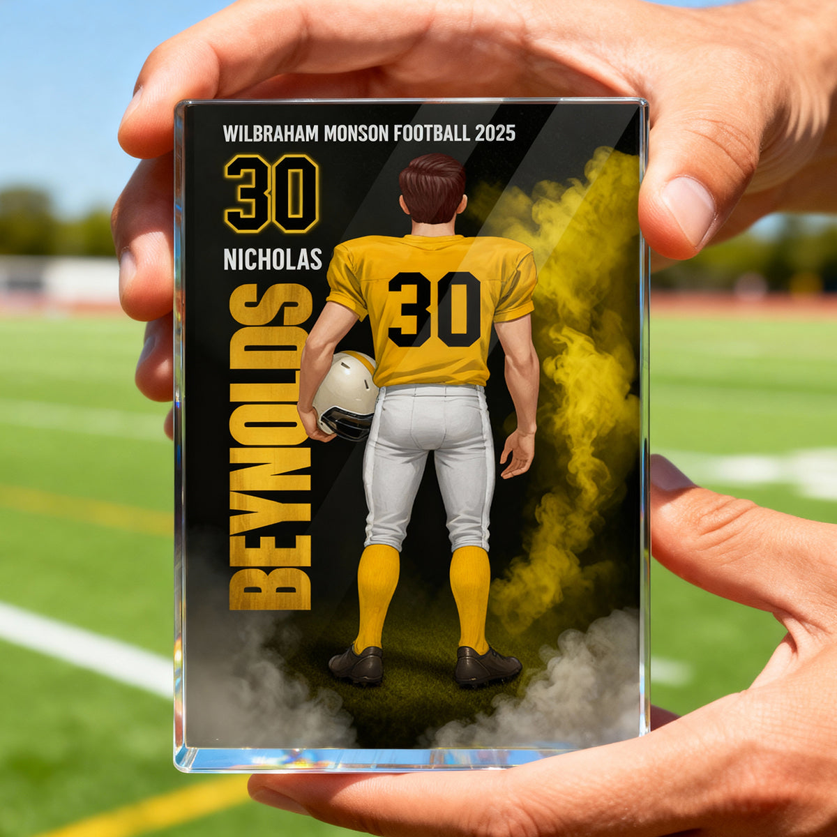 Football Sports Legend - Personalized Acrylic Block Plaque - Christmas Gift for Seniors, Sons, Grandsons