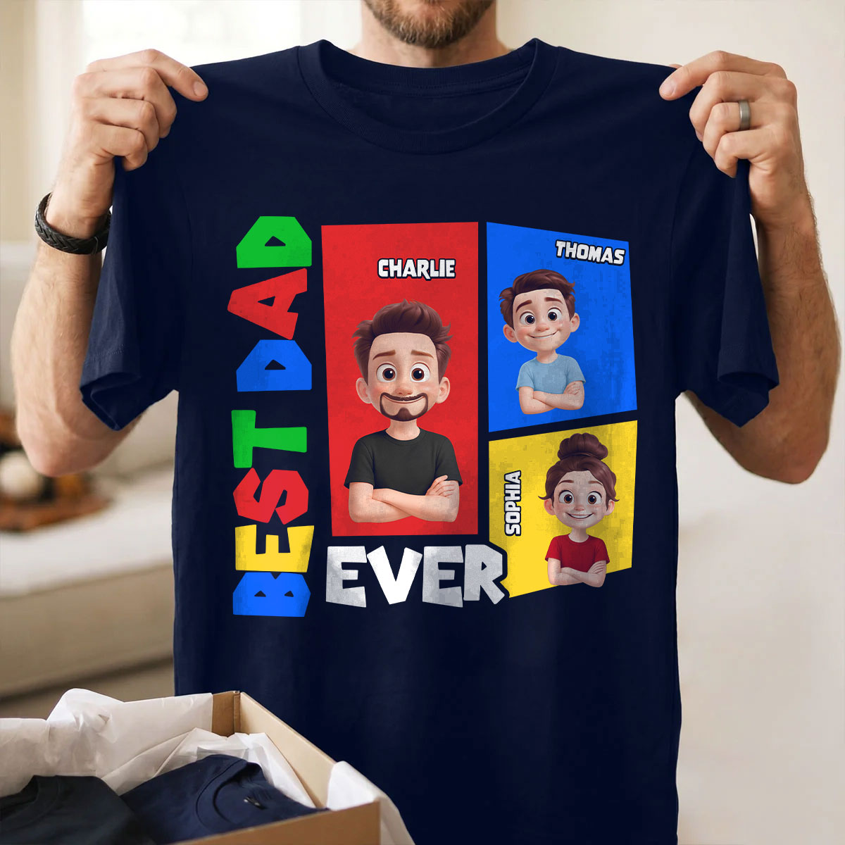 Best Dad Ever Arcade Theme - Personalized Shirt - Heartfelt Gift For Dad, Grandpa, Husband