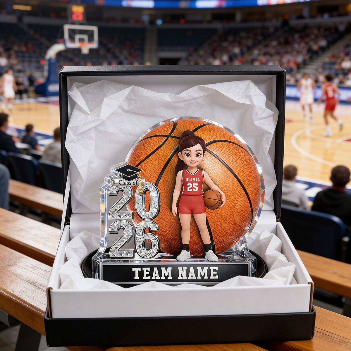 Basketball Senior Keepsake 2D Flat - Personalized Acrylic Block Plaque - Graduation Gift For Son, Daughter, Graduates Class of 2026