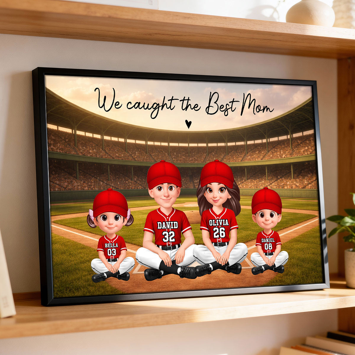 Baseball We Caught The Best Mom - Personalized Poster - Mother's Day Gift For Baseball Mom, Wife