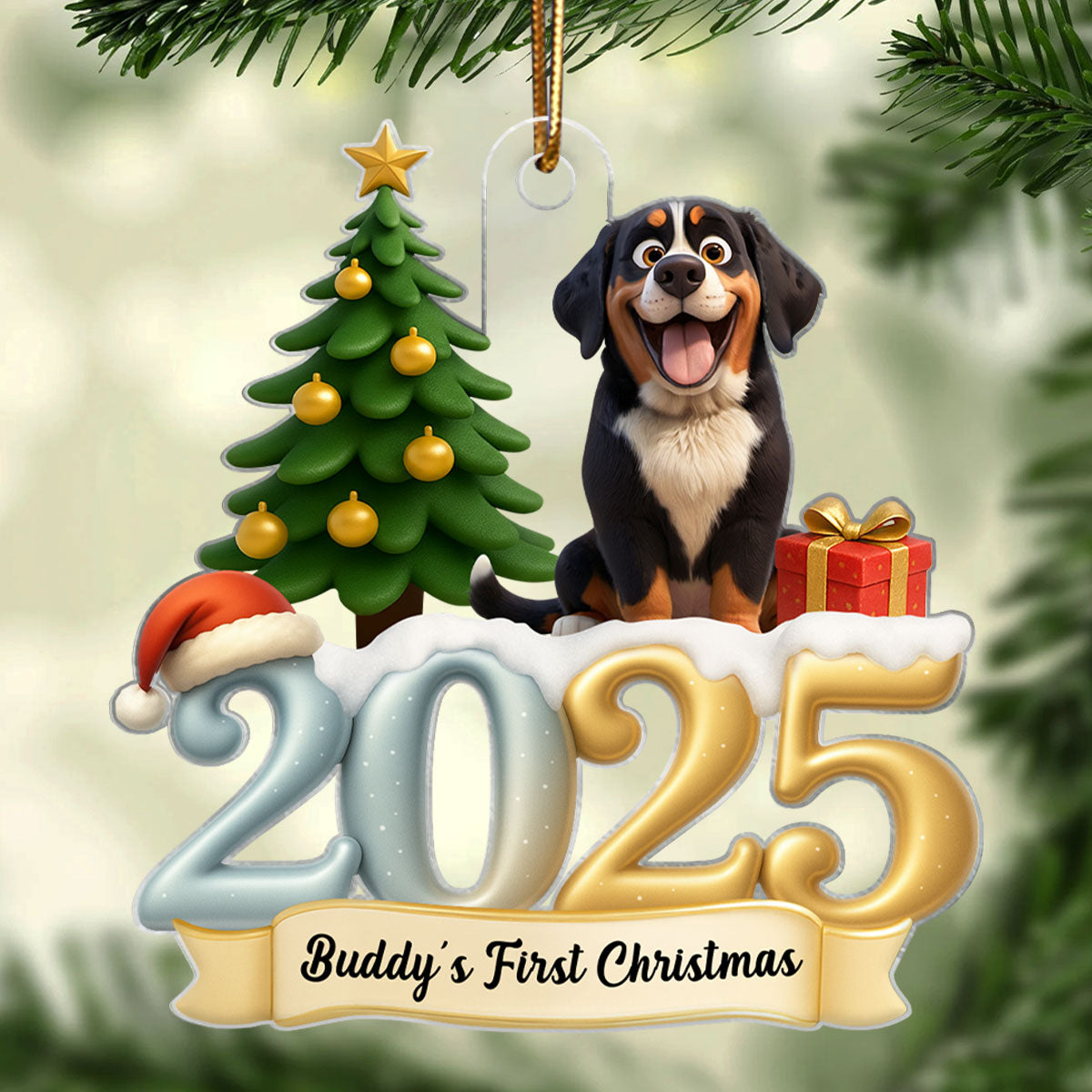First Christmas In Our Forever Family - Personalized Acrylic Ornament - Unique Christmas Gift For Dog Lovers
