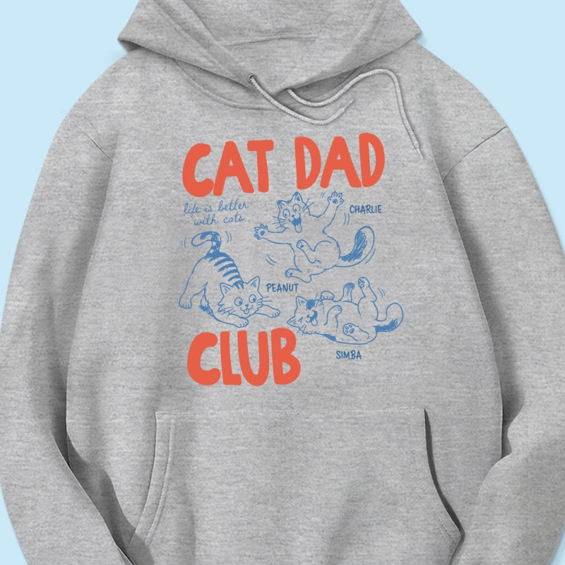 Funny Cat Dad Club - Personalized Shirt - Father's Day Gift for Cat Dad